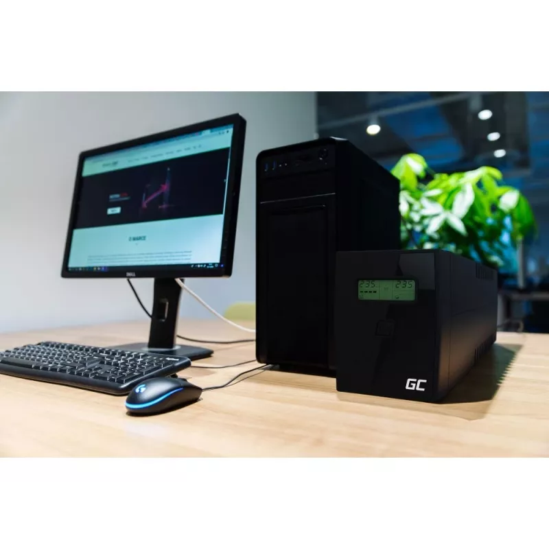 SAI Green Cell Power Proof 600VA / 360W Line-Interactive torre (2x Schuko, USB, AVR)