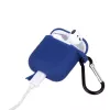 Funda de silicona GreenGo con gancho azul oscuro para Apple AirPods
