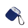 Funda de silicona GreenGo con gancho azul oscuro para Apple AirPods