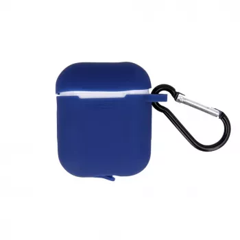 Funda de silicona GreenGo con gancho azul oscuro para Apple AirPods