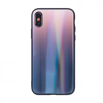 GreenGo Apple iPhone XR Funda trasera Aurora Glass TPU Marrón Negro