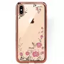 GreenGo Apple iPhone XS Max Tapa trasera Flower Rose Gold
