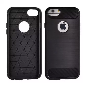 GreenGo Huawei Y7 2019 funda trasera Carbon negra
