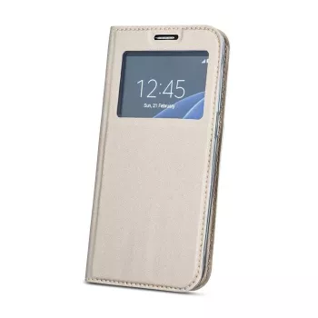 GreenGo Funda Tipo Flip Smart Look para Samsung Galaxy A6+ (2018) - Oro