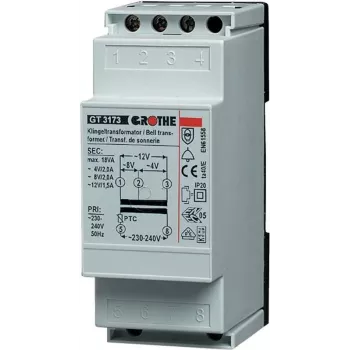 Grothe Transformador de timbre 8 V/AC 1 A 14201