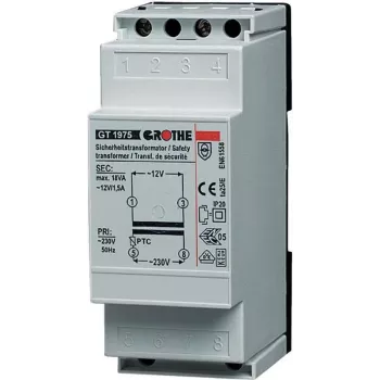 Grothe Transformador de timbre 12 V/AC 1,5 A 14101