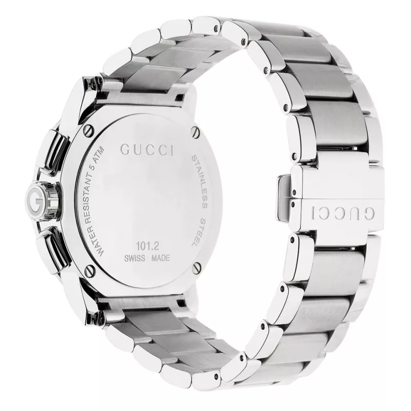 Gucci G-Chrono Reloj de hombre YA101204 44mm Acero inoxidable Esfera negra Cronógrafo Fecha