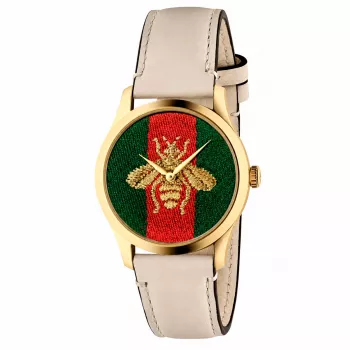 GUCCI G-Timeless Reloj mujer YA1264128 38mm cuarzo suizo acero inoxidable esfera plateada