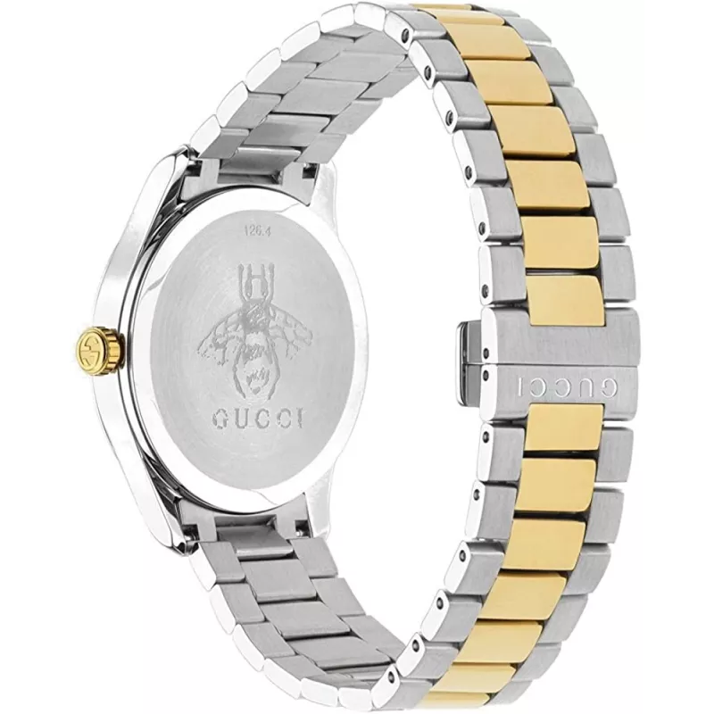 GUCCI G-Timeless Reloj de hombre de cuarzo YA1264075 38mm acero inoxidable esfera negra