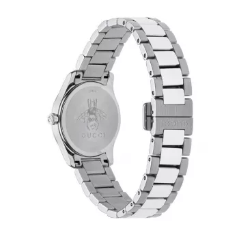 GUCCI G-Timeless reloj de cuarzo mujer YA126595 27mm acero inoxidable esfera plateada
