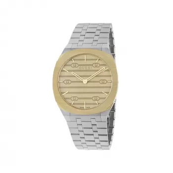 GUCCI G-Timeless reloj de mujer YA163403 34mm acero inoxidable plata esfera cepillada al sol