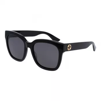 Gafas de sol de mujer GUCCI GG0034SN-001 rectangulares 54/20/140 mm negras acetato gris nailon UV400