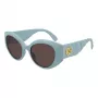 GUCCI GG0809S-004 Gafas de Sol Mujer - Montura de Acetato Negra, Lentes Grises, 51 mm