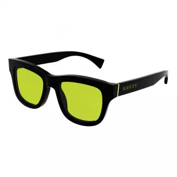 Gucci GG1135S-005 gafas de sol unisex montura negra lentes grises 51mm