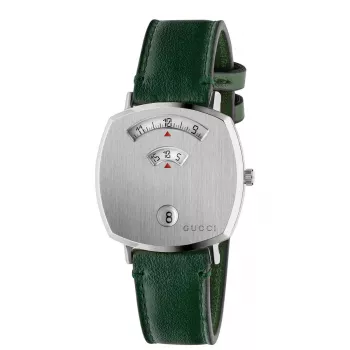 GUCCI Grip Reloj unisex YA157406 35mm acero inoxidable esfera plateada