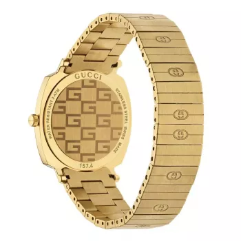 GUCCI Grip Watch YA157403 35mm cuarzo suizo malla de acero inoxidable mujer