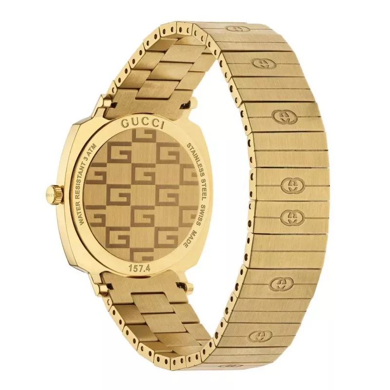 GUCCI Grip Watch YA157403 35mm cuarzo suizo malla de acero inoxidable mujer