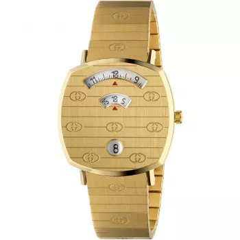 GUCCI Grip Watch YA157403 35mm cuarzo suizo malla de acero inoxidable mujer