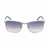 GUESS GF00018-6008C Gafas de sol rectangulares para hombre - Montura negra, lentes grises tintadas, UV400
