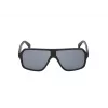 GUESS GF00047-6102A Gafas de sol rectangular hombre - Montura negra brillante, lentes ahumadas, 61mm