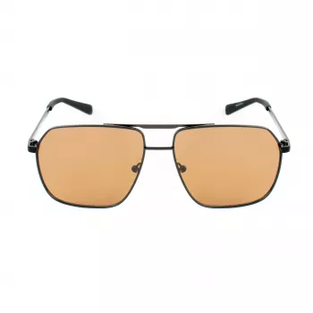 GUESS GF00060-6001E Gafas de sol rectangulares para hombre Negras Lentes ahumadas 60/13/140 mm