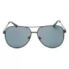 GUESS GF0231-02A Gafas de sol rectangulares para hombre - Montura negra, lentes grises, 58 mm