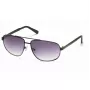 GUESS GF0244-6001A Gafas de sol hombre cuadradas - Montura negra brillante, lente degradada ahumada