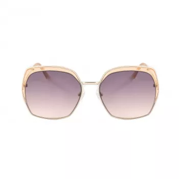GUESS GF0410-5933F Gafas de sol de mujer - Montura negra brillante, lentes degradadas smoke, 59 mm