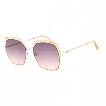 GUESS GF0410-5933F Gafas de sol de mujer - Montura negra brillante, lentes degradadas smoke, 59 mm