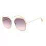 GUESS GF0410-5933F Gafas de sol de mujer - Montura negra brillante, lentes degradadas smoke, 59 mm