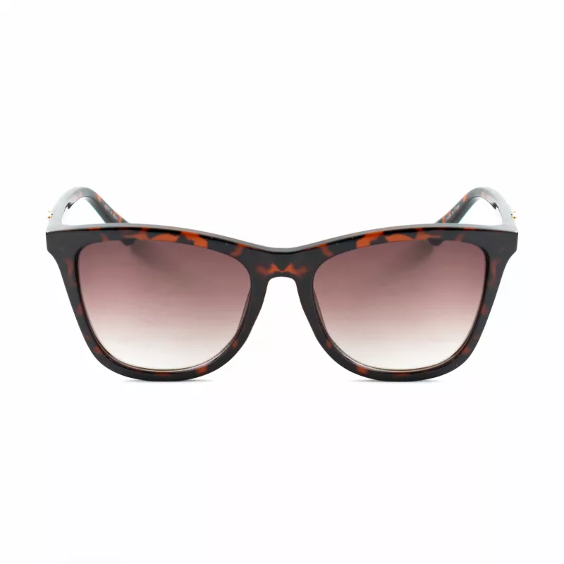 GUESS GF0421-5552F Gafas de sol mujer Cat-Eye, dark Havana, lentes marrones degradadas, 55/17/140 mm