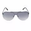 GUESS GF5053-0008F Gafas de sol de hombre, cuadradas, montura negra, lentes ahumadas, 58 mm