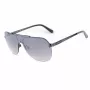 GUESS GF5053-0008F Gafas de sol de hombre, cuadradas, montura negra, lentes ahumadas, 58 mm