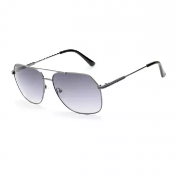 Gafas de sol de hombre GUESS GF5079-6108B, cuadradas - Montura negra brillante, lente degradada ahumada, 61 mm