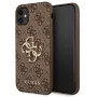 GUESS iPhone 11 / XR Funda rígida 4G Big Metal Logo Marrón