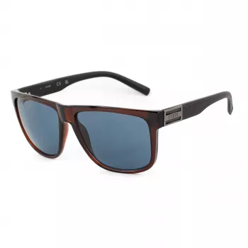 GUESS MAN Gafas de sol GO00058-6145V montura cuadrada negro brillante lente ahumada 61 mm