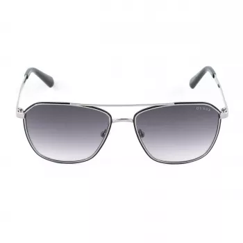 GUESS MAN gafas de sol GU00147-5605B rectangulares montura de acetato negra lentes de policarbonato grises 56/16/145 mm UV400