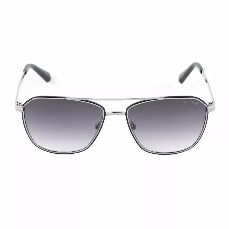 GUESS MAN gafas de sol GU00147-5605B rectangulares montura de acetato negra lentes de policarbonato grises 56/16/145 mm UV400