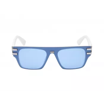 GUESS Gafas de sol de piloto para hombre GO00061-0021V Shiny Black Smoke Mirror
