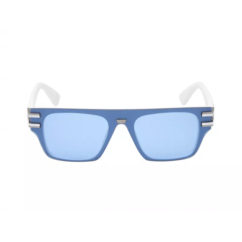GUESS Gafas de sol de piloto para hombre GO00061-0021V Shiny Black Smoke Mirror