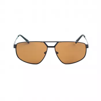 GUESS Gafas de sol de hombre GF00044-6102E - Montura negra brillante, lentes ahumadas, 61/14/145 mm