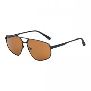 GUESS Gafas de sol de hombre GF00044-6102E - Montura negra brillante, lentes ahumadas, 61/14/145 mm