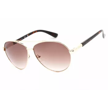 Guess Gafas de sol hombre GF0221-32F Dark Havana montura de acetato lentes degradadas marrones 59mm