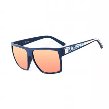 GUESS Gafas de sol de hombre GGU2053MBL21F montura negro mate lente gris humo 58 mm