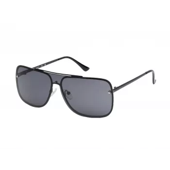GUESS Gafas de sol de hombre GO00053-0001A rectangulares montura negra lentes ahumadas 57mm