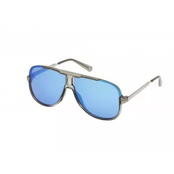 Guess Gafas de sol de hombre GO00060-6490C rectangulares montura negra lentes grises 64/12/140 mm