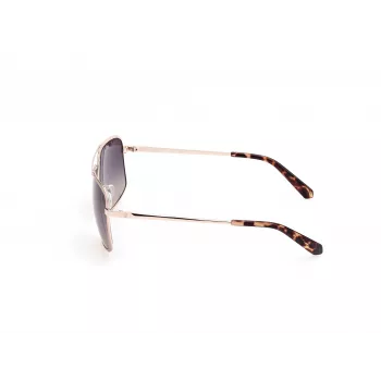 GUESS Gafas de sol para hombre GU00167-6032W Montura negra Lentes grises 60/14/140 mm