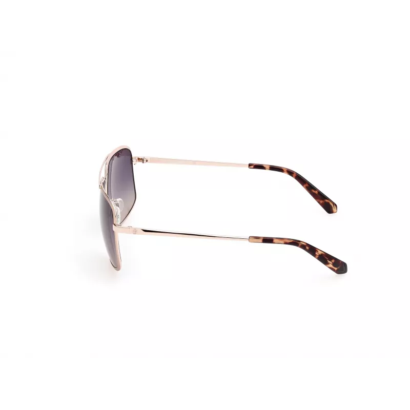 GUESS Gafas de sol para hombre GU00167-6032W Montura negra Lentes grises 60/14/140 mm
