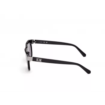 Guess Gafas de sol hombre GU00214-4901A - Montura negra, lentes gris smoke, 49/21/145 mm