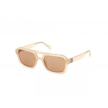 GUESS Gafas de sol unisex GU82595357E Montura Havana/Carey Lentes marrón degradado 53/19/145 mm